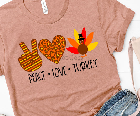 Peace love turkey-DTF