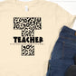 School single color leopard paraprofessional teacher-DTF