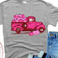 Pink truck pumpkins ribbons-DTF