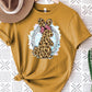 Leopard bunny with bow-DTF