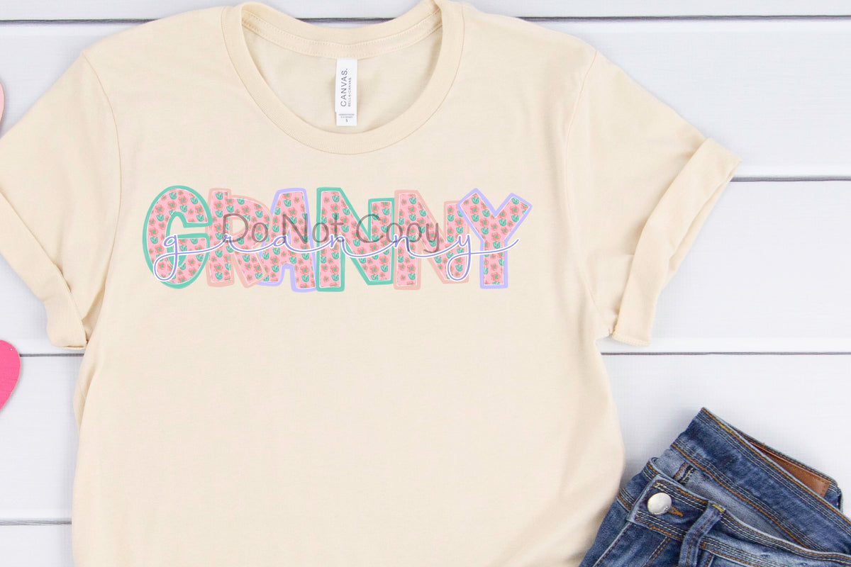 Sweet floral Granny-DTF