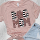Dog mom black white stripe-DTF