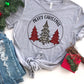 Merry Christmas trees round-DTF