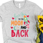 Love you to the moon and back turquoise rocket-DTF