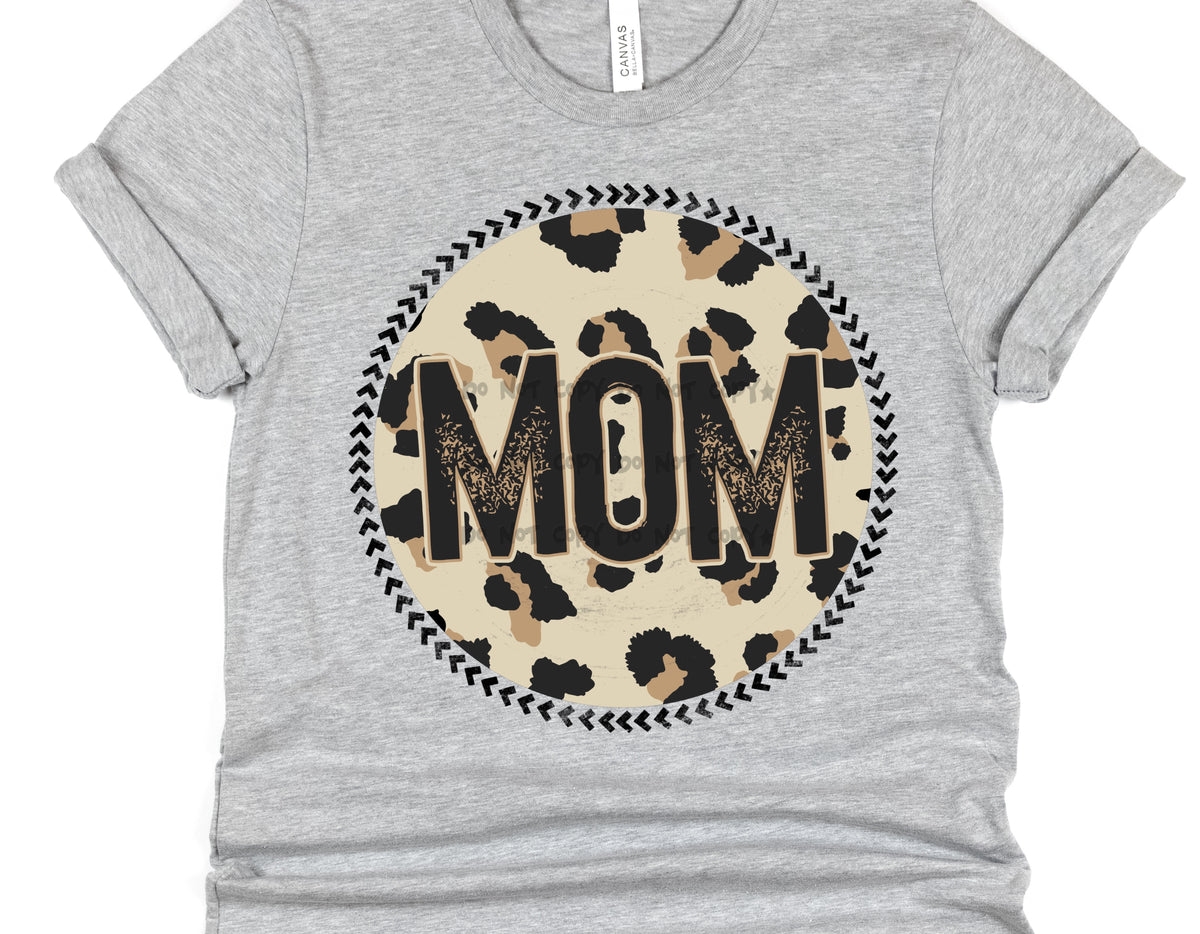 Mom Leopard circle- DTF