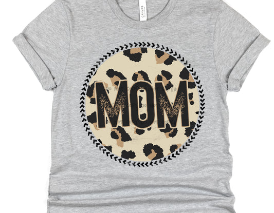 Mom Leopard circle- DTF
