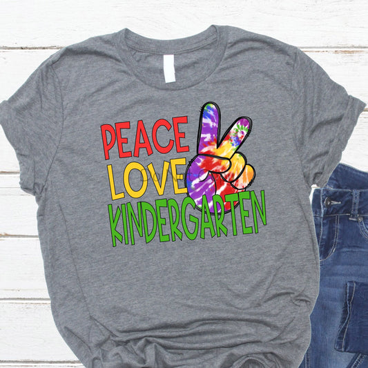 Peace love Kindergarten hand-DTF