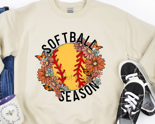Softball season flowers-DTF