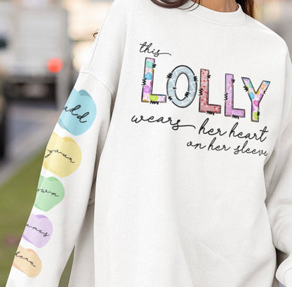 This “custom name” wears her heart on her sleeve-DTF