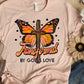 Transformed by God’s love butterfly cross-DTF