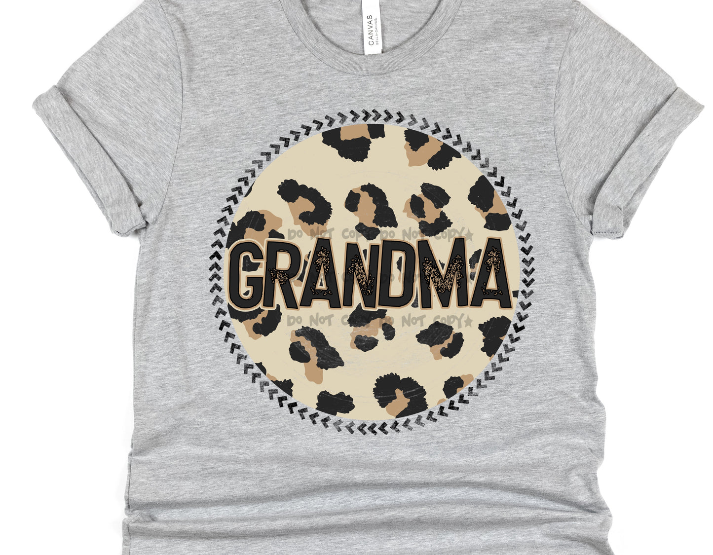 Grandma Leopard circle- DTF