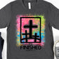 It is finished tie dye -DTF