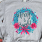 Merry and bright wreath-DTF