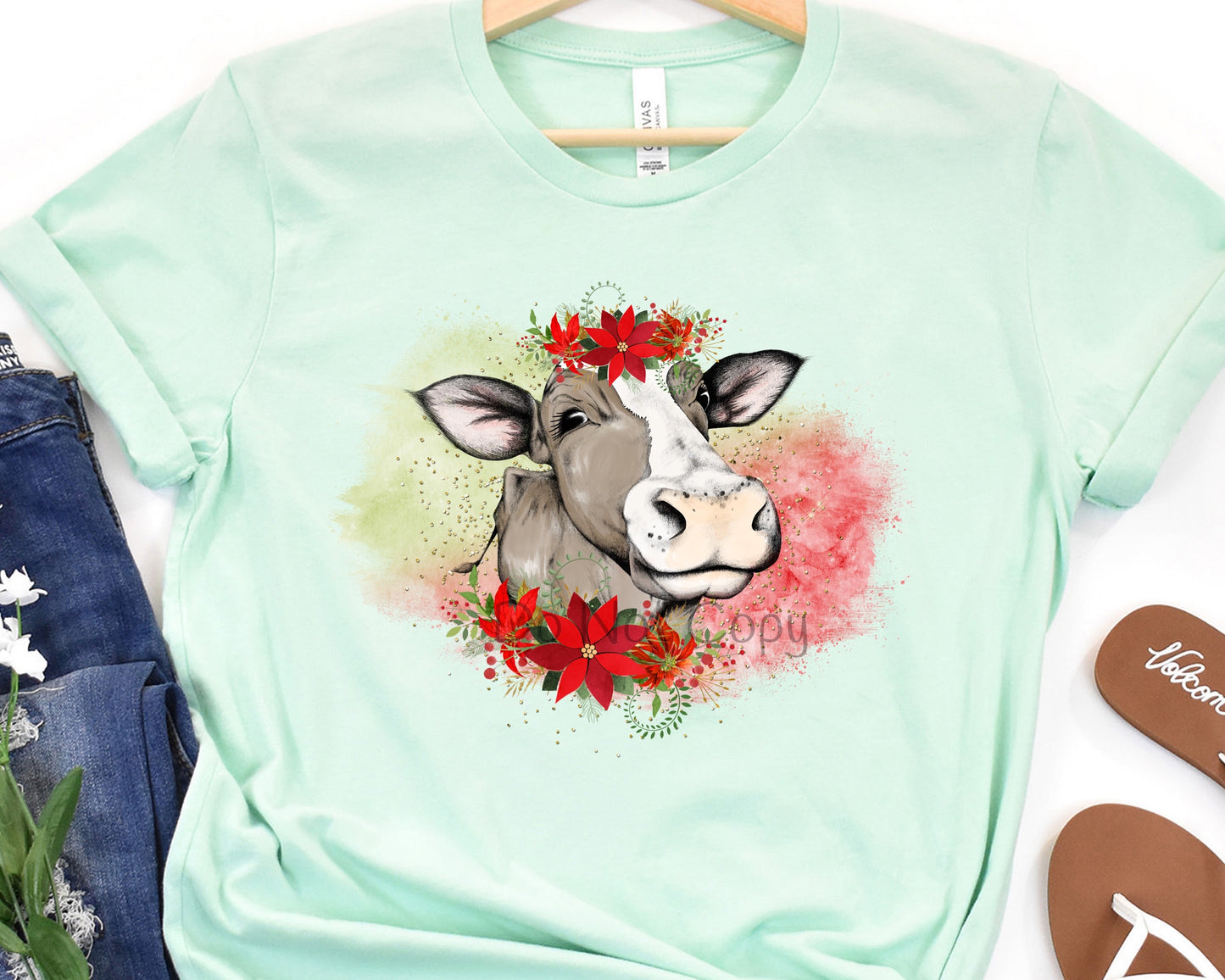 Christmas cow-DTF