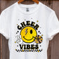 Cheers vibes smiley yellow-DTF