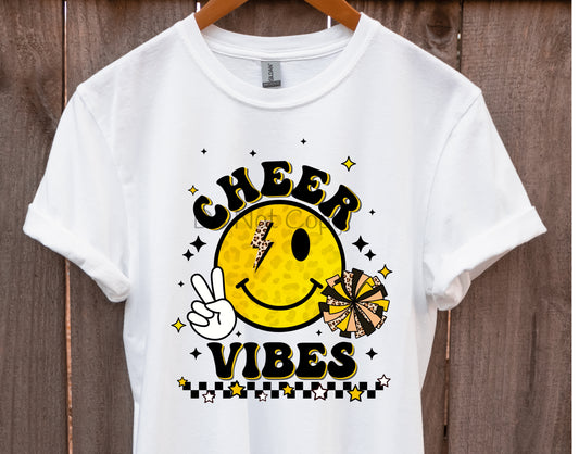 Cheers vibes smiley yellow-DTF