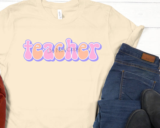 Retro occupation teacher-DTF