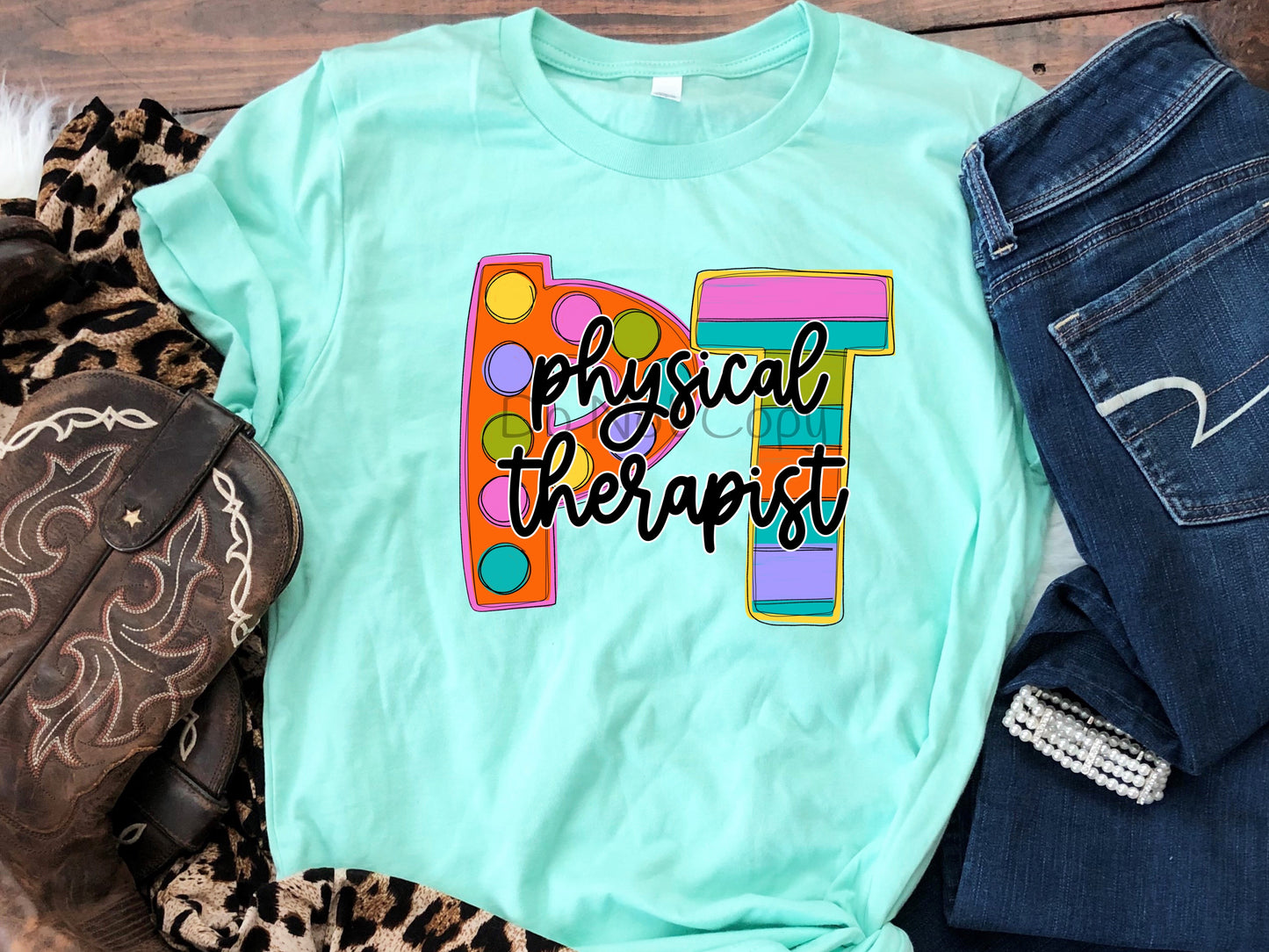 Funky block occupation physical therapist-DTF