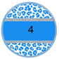 Multi colored leopard circle custom-DTF