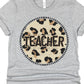 Teacher Leopard circle- DTF
