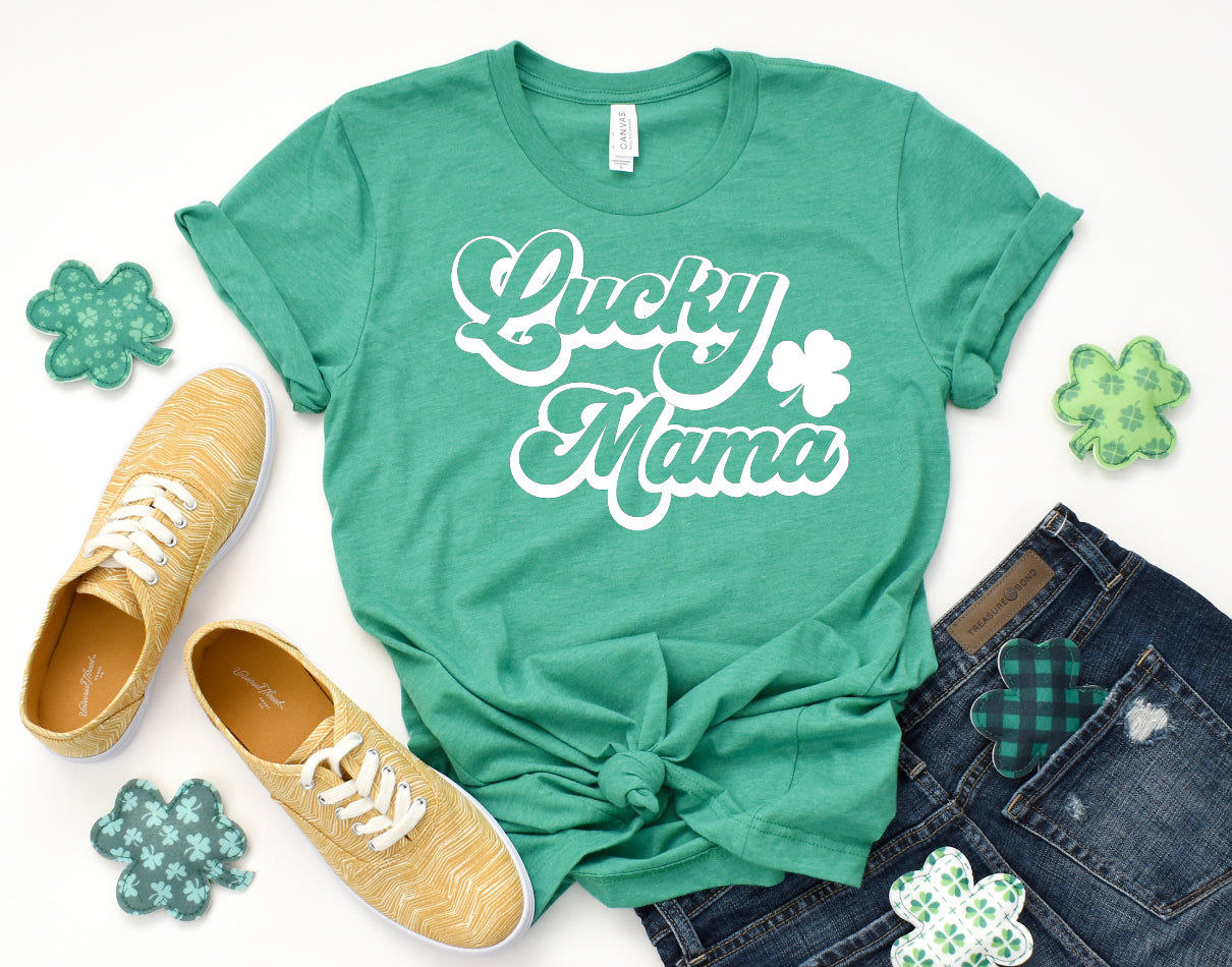 Lucky Mama with Clover -PUFF -Screen Print