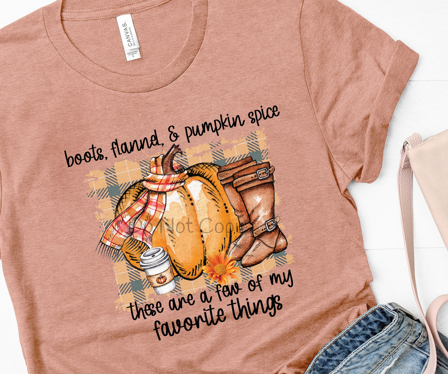 Boots flannel & pumpkin spice-DTF