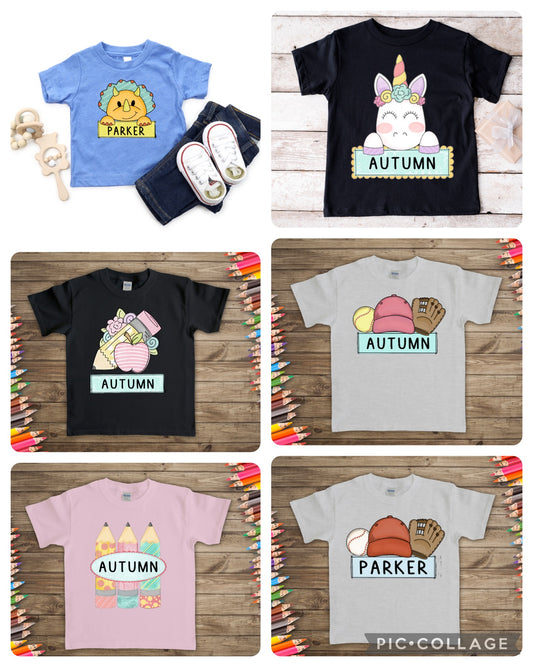 Kids Custom Everyday Designs with Names-DTF