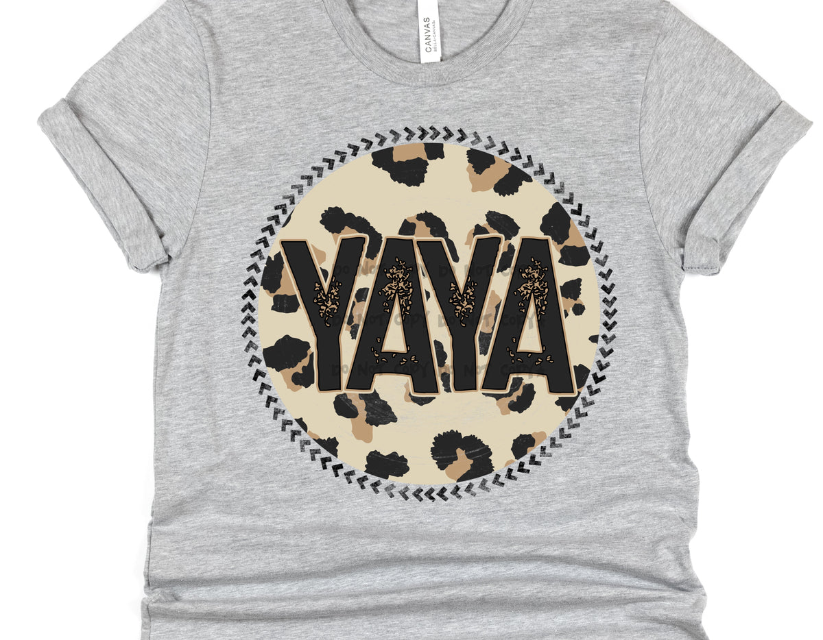 Yaya leopard circle- DTF