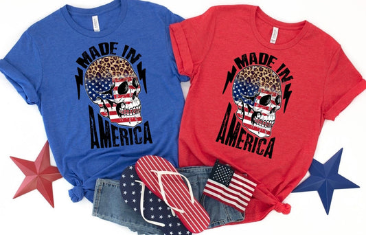 Made in America skull -DTF