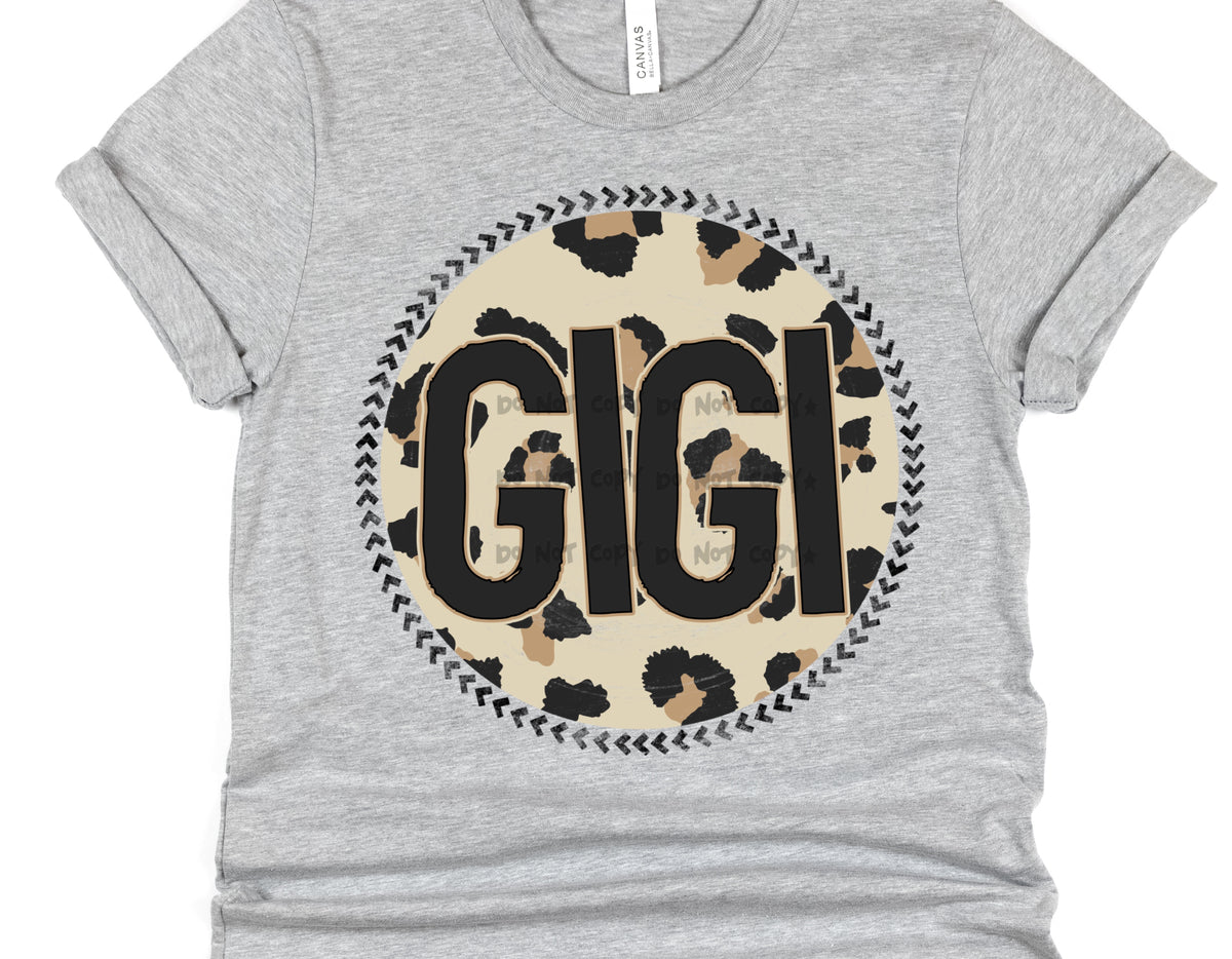 GiGi Leopard circle- DTF