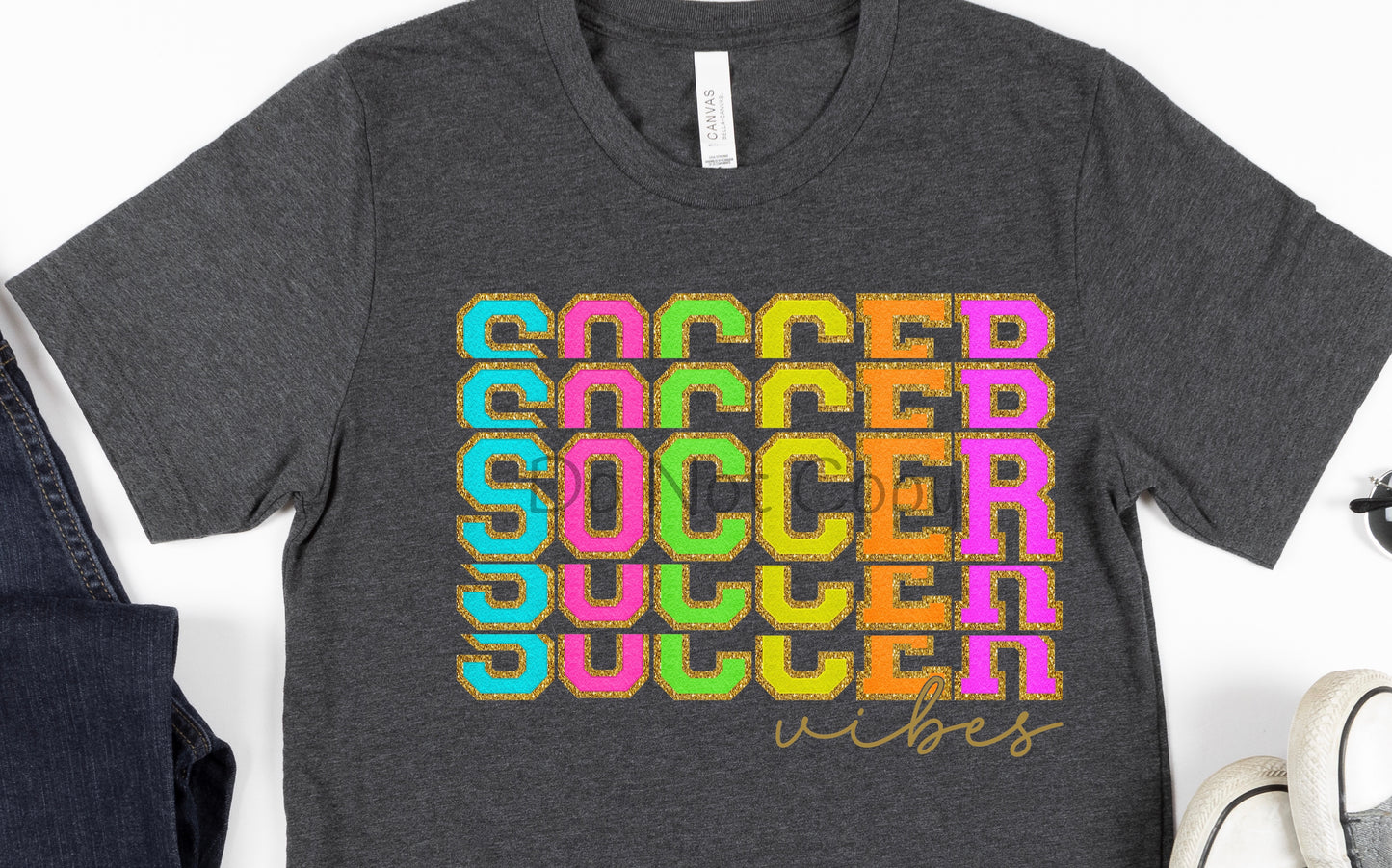 Soccer vibes colorful-DTF