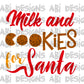 Milk and cookies for Santa- sublimation