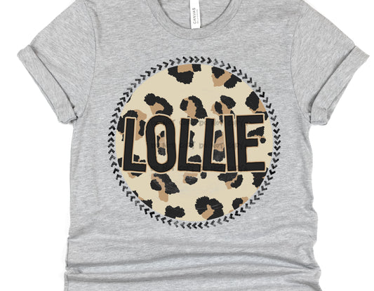 Lollie Leopard circle- DTF