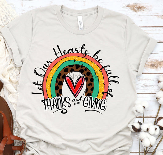 Let our hearts be full of Thanks and Giving-Screen Print
