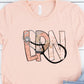 LPN peach gold stethoscope-DTF