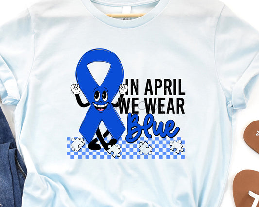 In April we wear blue-DTF