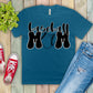 Baseball mom letters heart-DTF
