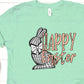 Happy Easter checked bunny-DTF