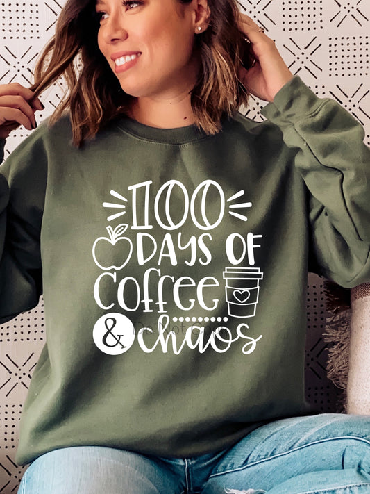 100 days of coffee and chaos-Screen Print