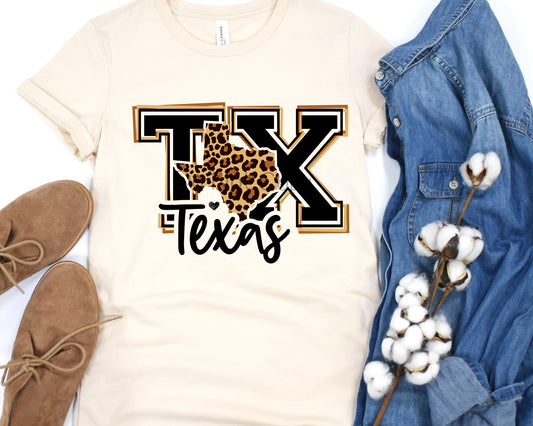 Tx leopard state texas-DTF