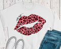 Leopard pink lips xoxo-DTF