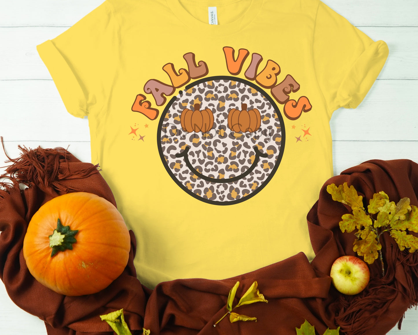 Fall vibes Smiley pumpkin eyes-DTF