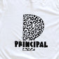 School single color leopard principal - DTF
