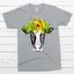 Cow with sunflowers on head - DTF
