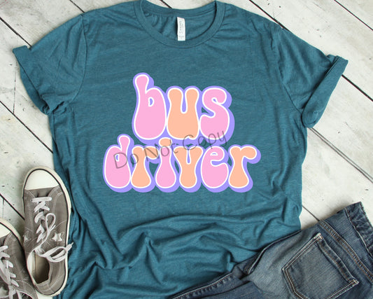 Retro occupation Bus driver-DTF