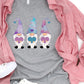 3 gnomes galaxy purple turquoise glitter-DTF