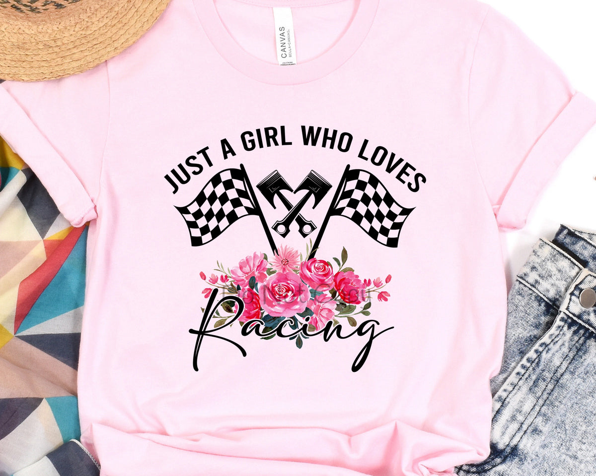 Just a girl who loves racing-DTF