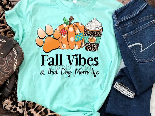 Fall vibes dog paw-DTF