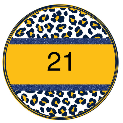 Multi colored leopard circle custom-DTF