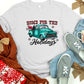 Home for the holidays blue truck-DTF